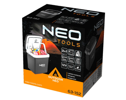 NEO TOOLS Kemping fűtő- hűtőláda, 230V/12V, 26 liter, 405 x 320 x 430mm 63-152