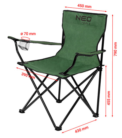 NEO TOOLS Kemping szék, összecsukható 63-157