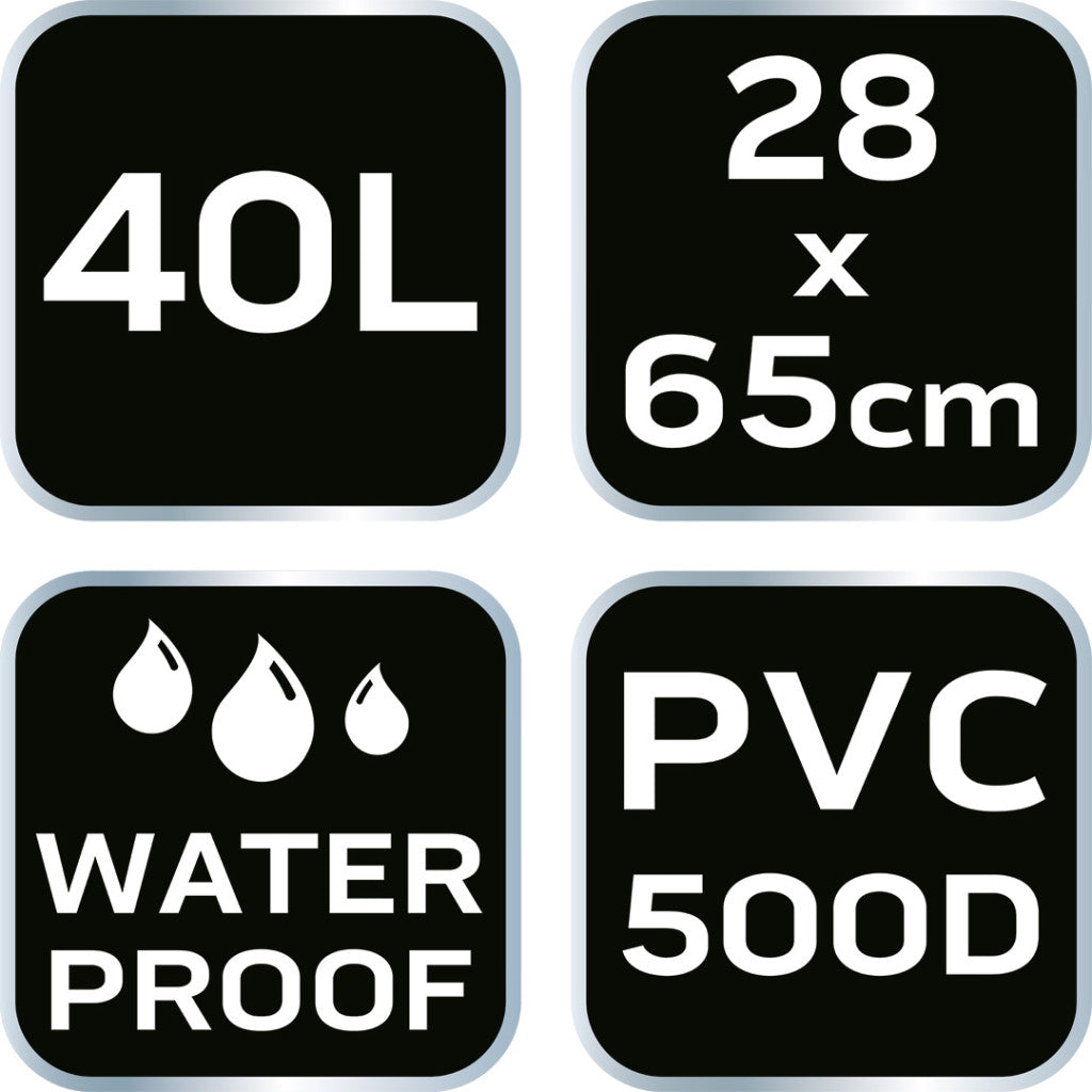NEO TOOLS Vízálló hátizsák, PVC, 28X65cm, 40L 63-162