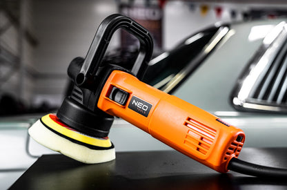 NEO TOOLS Polírozógép excenteres 710W, 125mm, 2000-4600/perc 3 év garanciával 04-700
