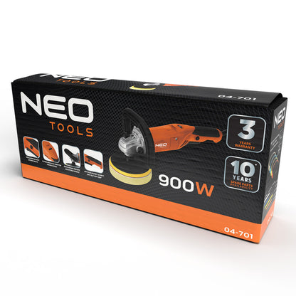 NEO TOOLS Polírozógép, 900W, 150mm, fordulatszám szabályzó, 600-3000/perc 3 év garanciával 04-701