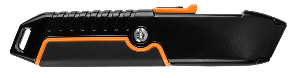 NEO TOOLS Trapézpengés kés, biztonsági, rugós pengevisszahúzóval, alu házas 63-704