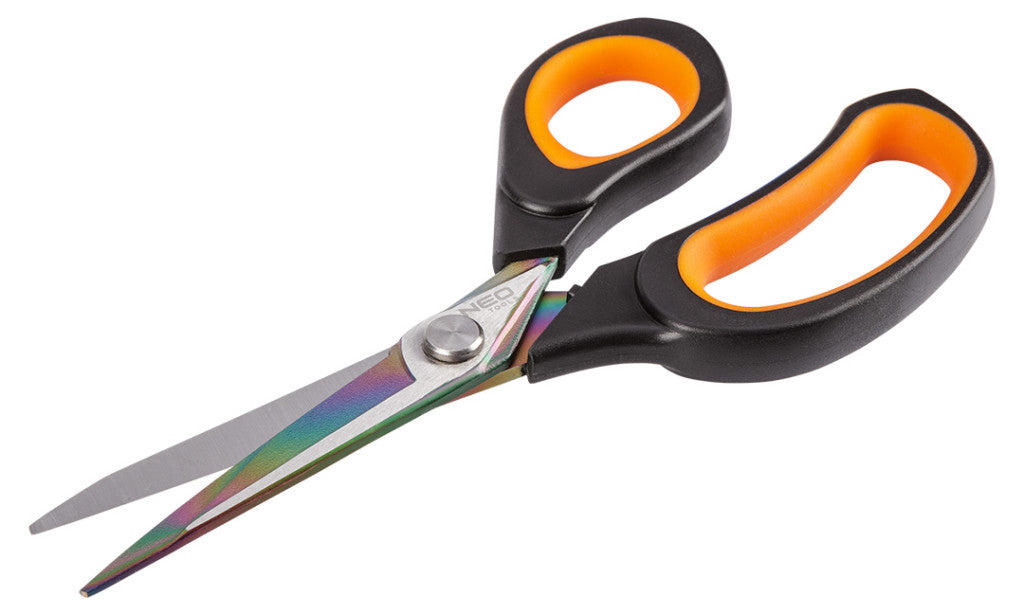 NEO TOOLS Olló, kovácsolt acél, titánium bevonattal, 2k fogantyúval 200mm 64-003