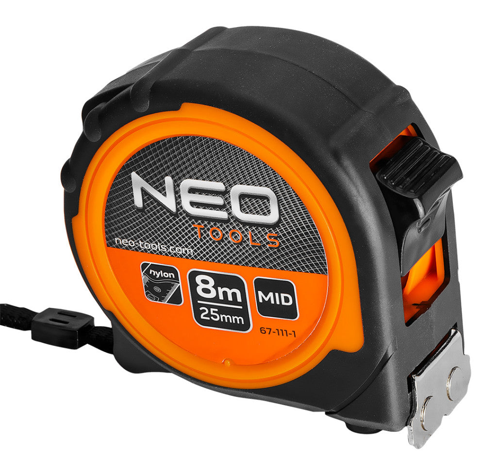 NEO TOOLS Mérőszalag 8m / 25mm, mágneses, dupla fékes 67-111-1