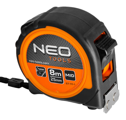 NEO TOOLS Mérőszalag 8m / 25mm, mágneses, dupla fékes 67-111-1