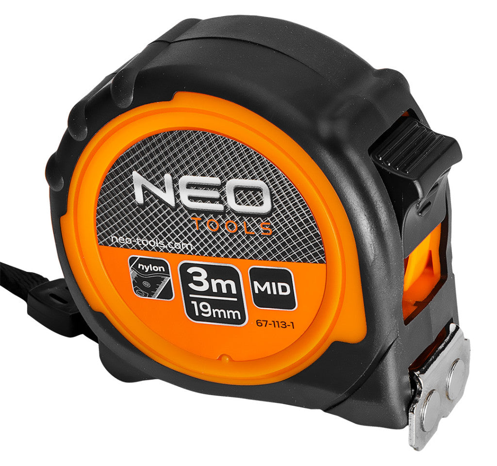 NEO TOOLS Mérőszalag 3m / 19mm, mágneses, dupla fékes 67-113-1