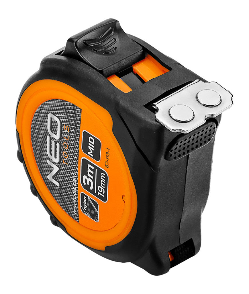 NEO TOOLS Mérőszalag 3m / 19mm, mágneses, dupla fékes 67-113-1