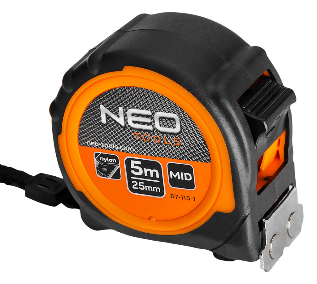NEO TOOLS Mérőszalag 5m / 25mm, mágneses, dupla fékes 67-115-1