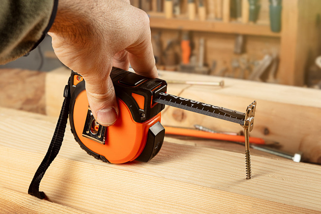 NEO TOOLS Mérőszalag, 5m/25mm, erősített rugós, acél, fekete szalag fehér nagyított skálával, mágneses, autostop+rögzítő 67-243