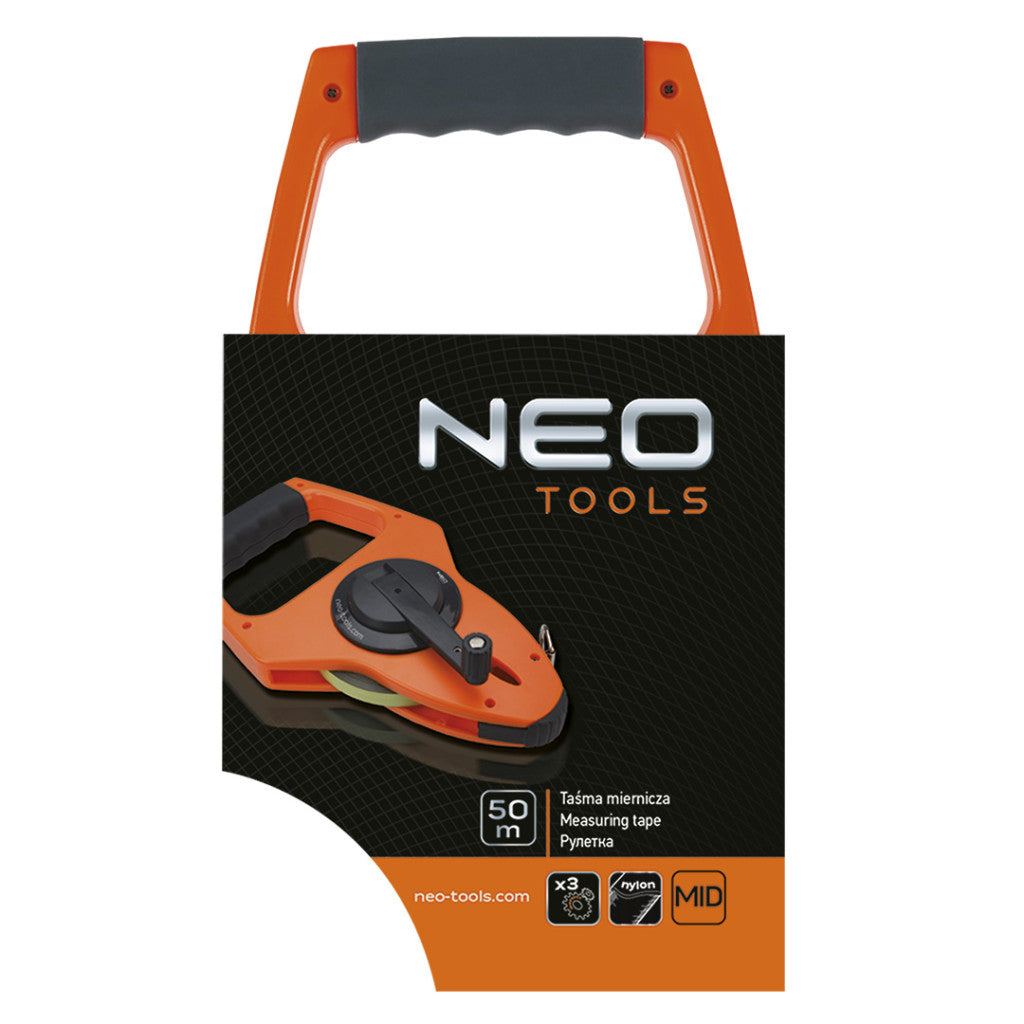 NEO TOOLS Mérőszalag 50m / 13mm acél szalaggal 68-150