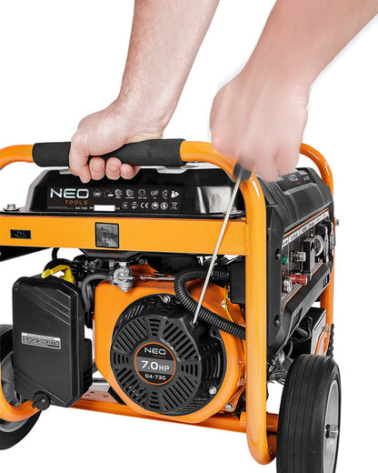 NEO TOOLS Áramfejlesztő, generátor, 2.8-3KW, 4 ütemű benzinmotorral 3 év garanciával 04-730