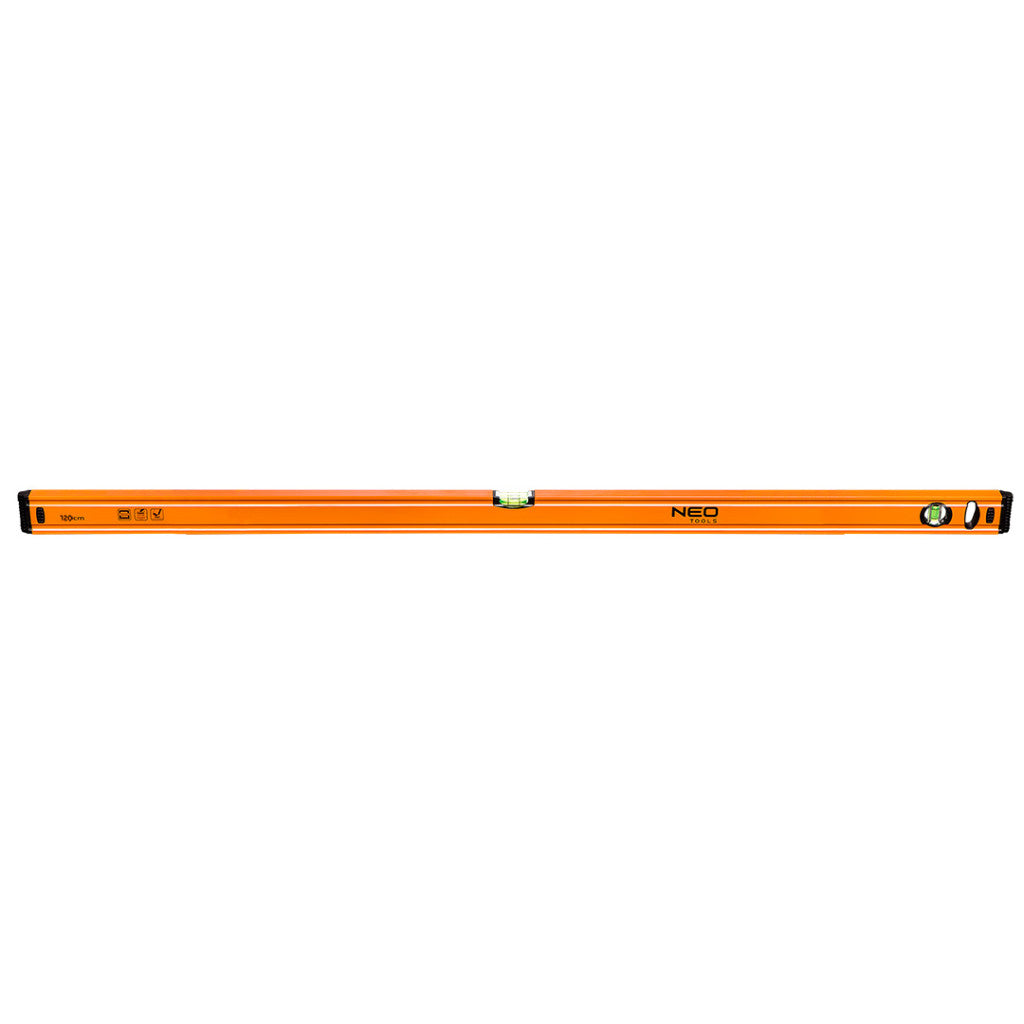 NEO TOOLS Vízmérték 120cm, 2 libella, 1 mart talp 25 év garanciával 71-065