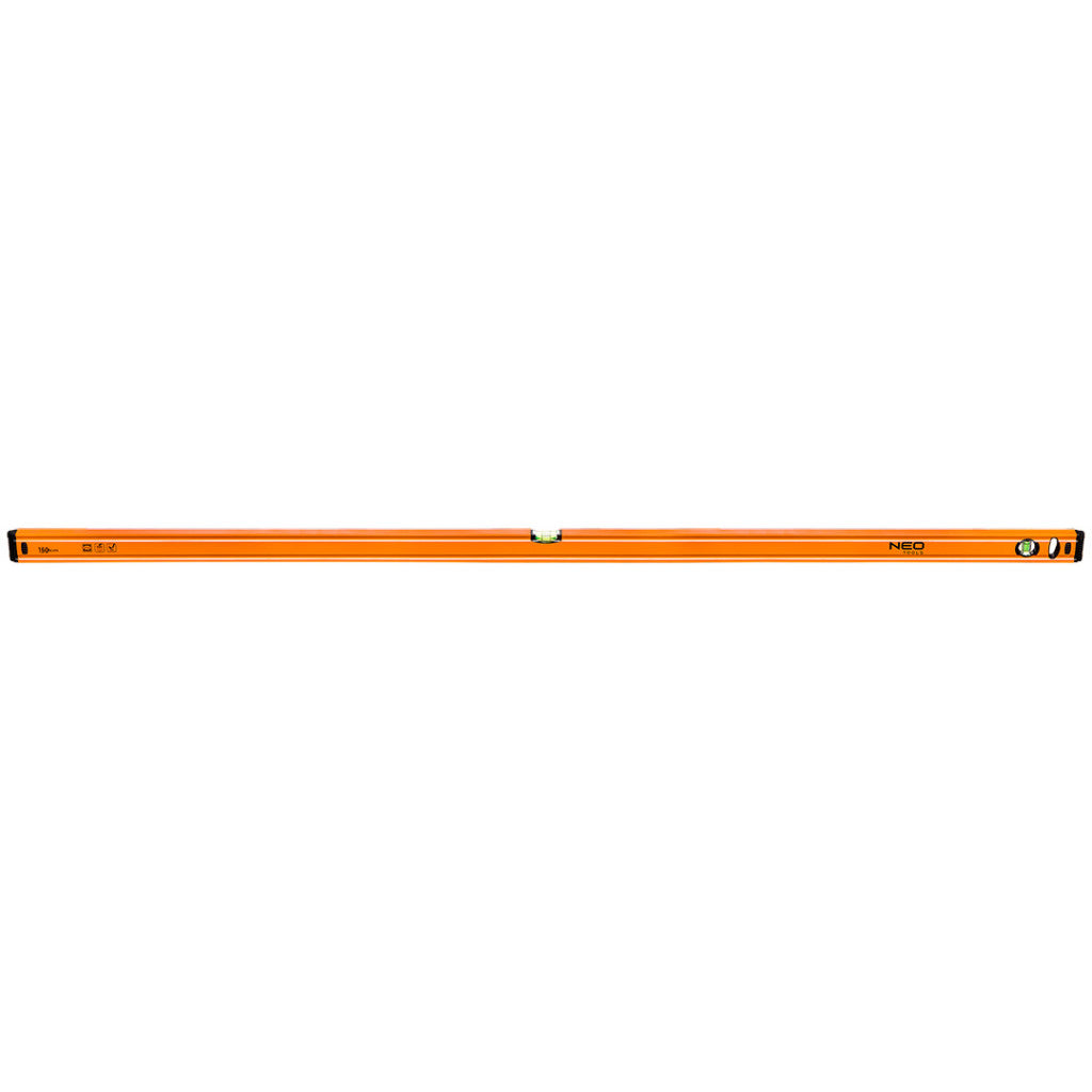 NEO TOOLS Vízmérték 150cm, 2 libella, 1 mart talp, Minimum rendelés: 3db 25 év garanciával 71-066