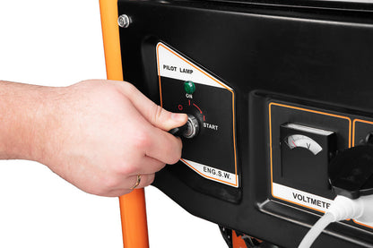 NEO TOOLS Áramfejlesztő, generátor, 6-6.5KW, 4 ütemű benzinmotorral 3 év garanciával 04-731