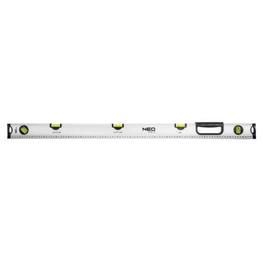 NEO TOOLS Vízmérték, alumínium, lejtésmérő, 5 libella, fogantyú, 100cm 71-124