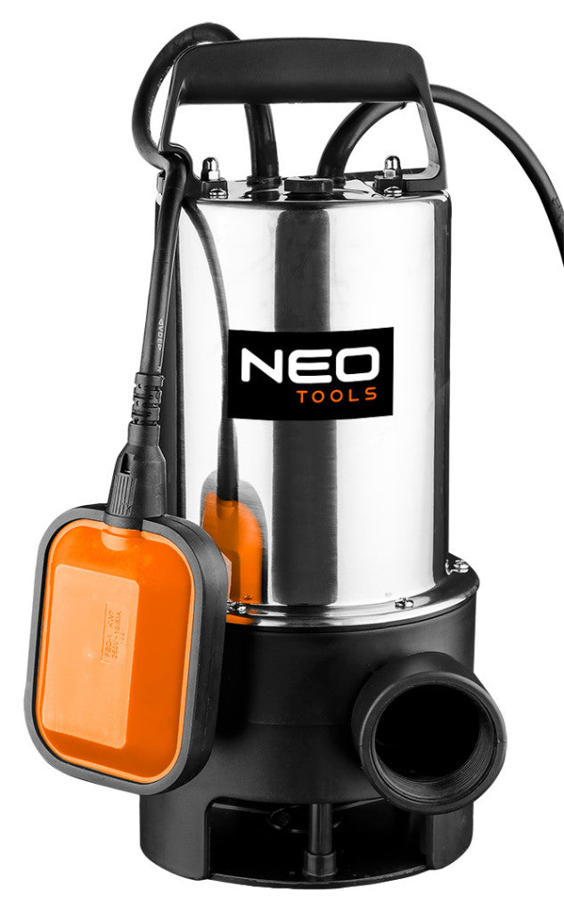 NEO TOOLS Szennyvízszivattyú, inox ház, 900W, 17.000L/óra 3 év garanciával 04-735