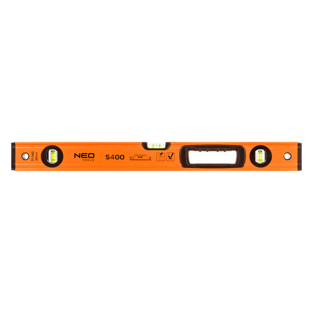 NEO TOOLS Vízmérték, alu, 3 libella, 1 fogantyú, S 400, 60cm 71-142