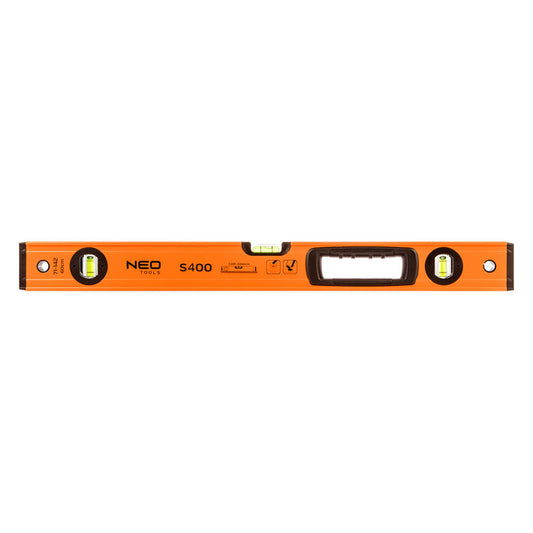 NEO TOOLS Vízmérték, alu, 3 libella, 1 fogantyú, S 400, 60cm 71-142