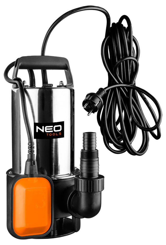NEO TOOLS Szennyvízszivattyú, inox ház, 1100W, 18.000L/óra 3 év garanciával 04-736
