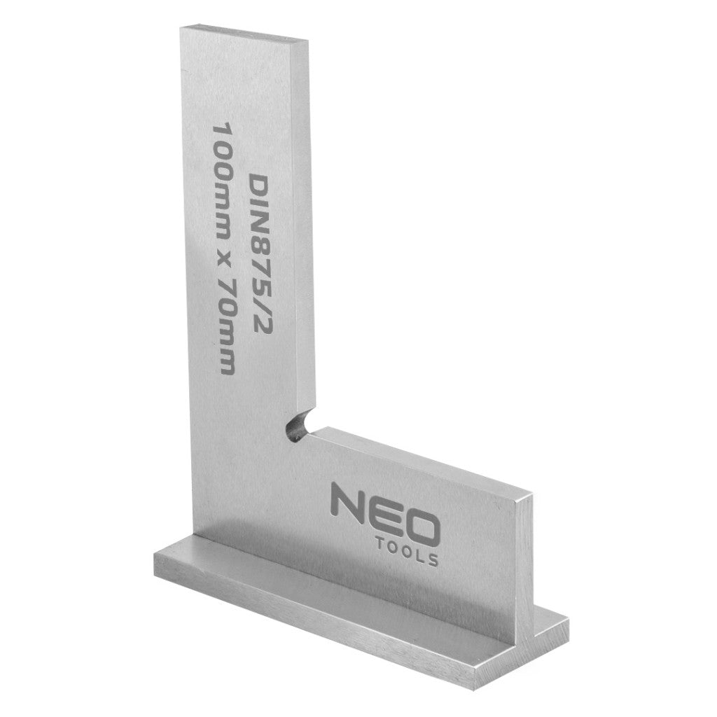 NEO TOOLS Precíziós talpas derékszög, DIN875/2, 100x70mm 72-031