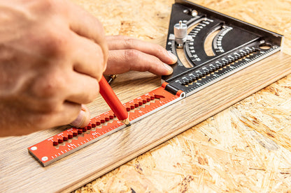 NEO TOOLS Talpas derékszög, alumínium, kiegészítő vonalzóval, 45 fokos szárral, mérőskálával, 185mm 72-105