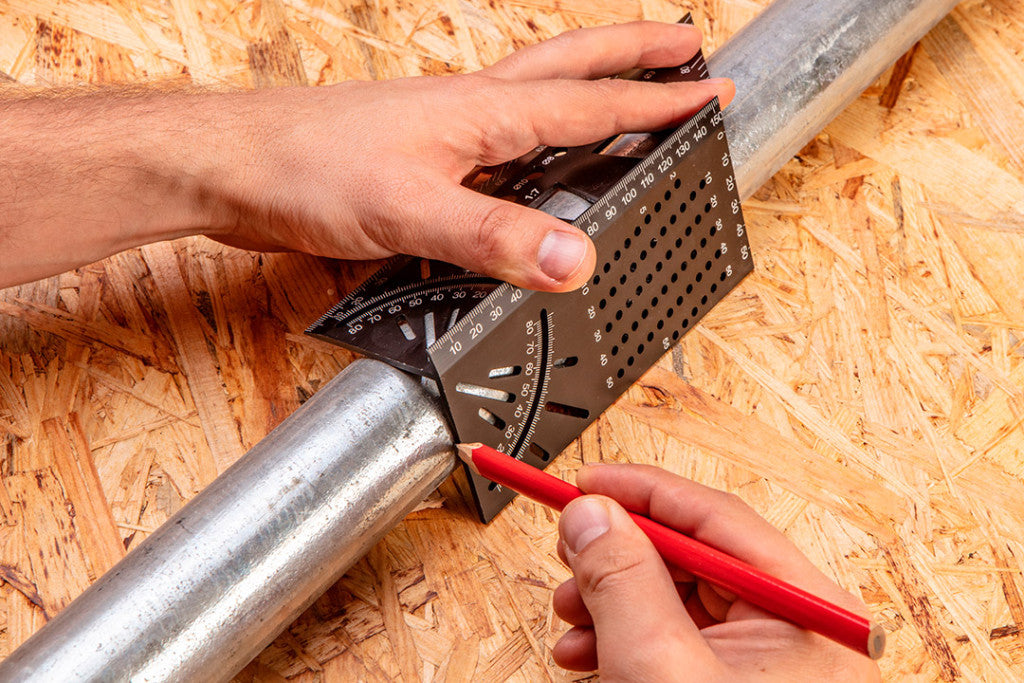 NEO TOOLS Jelölő sablon 3D, derékszög, vonalzó, szögmérő, alumíniumötvözet 72-115