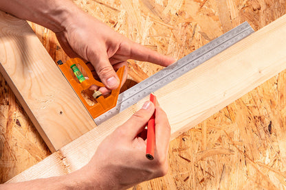 NEO TOOLS Profi szögmérő, derékszög és vonalzó, rozsdamentes-alu 30cm 72-125