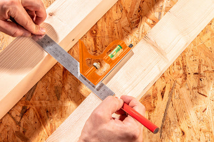 NEO TOOLS Profi szögmérő, derékszög és vonalzó, rozsdamentes-alu 30cm 72-125