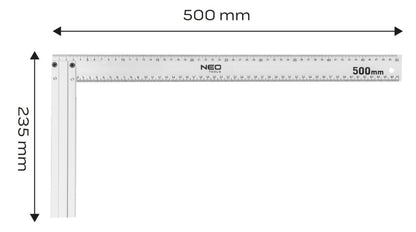 NEO TOOLS Derékszög 500mm aluminium 72-147