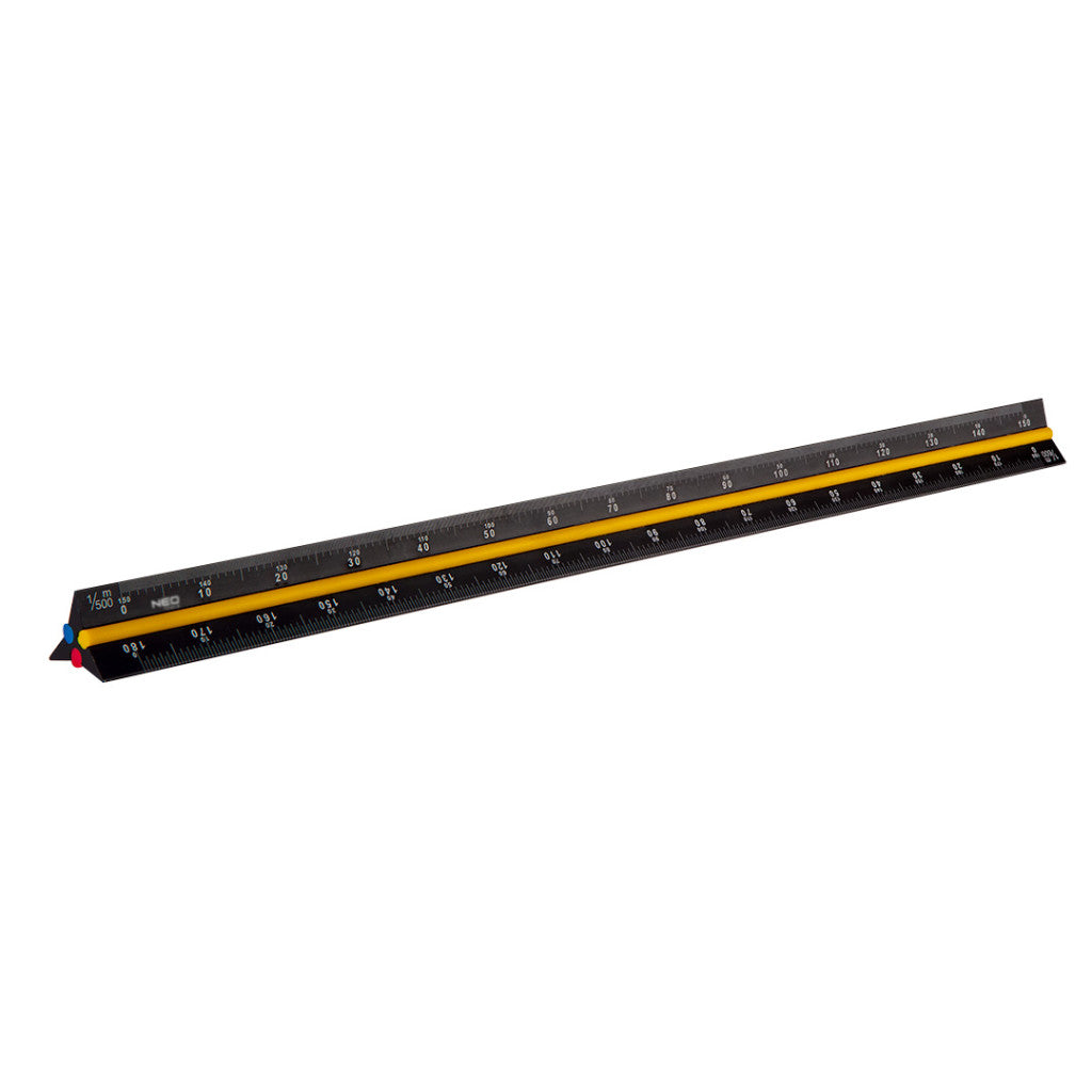 NEO TOOLS Műszaki vonalzó, 3 élű, 30cm, alumínium 72-205