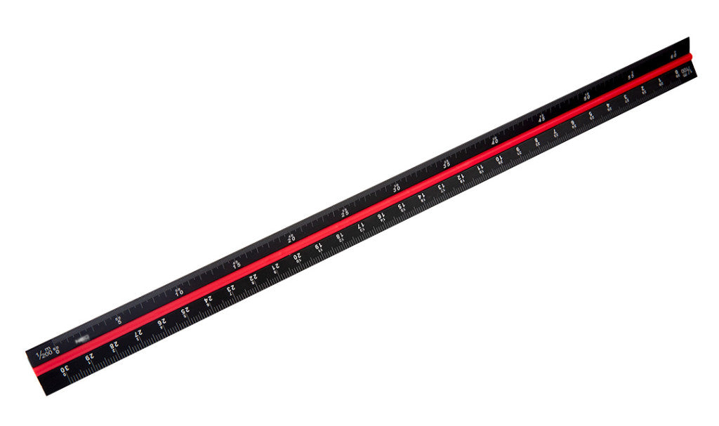NEO TOOLS Műszaki vonalzó, 3 élű, 30cm, alumínium 72-205