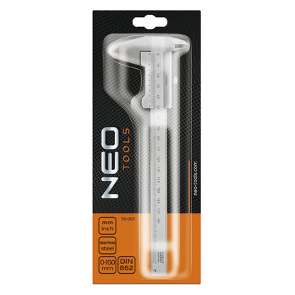 NEO TOOLS TOLÓMÉRŐ 150mm, ROZSDAMENTES, DIN862 25 év garanciával 75-001