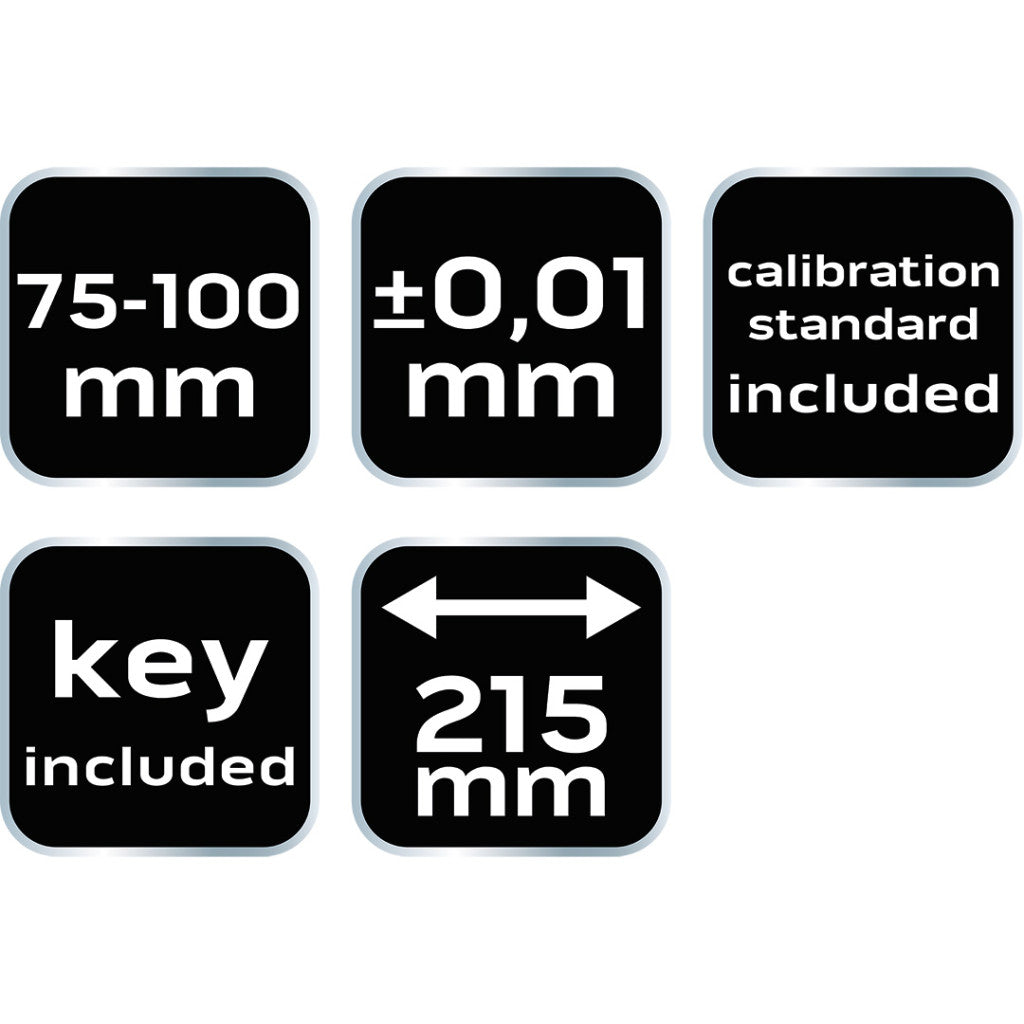 NEO TOOLS Mikrométer, műanyag tokban, 75-100mm 75-023