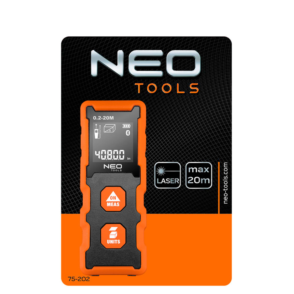 NEO TOOLS Lézeres távolságmérő, hatótáv: 20 m 2 év garanciával 75-202
