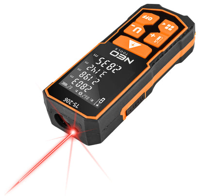 NEO TOOLS Lézeres távolságmérő, hatótáv: 100 m, IP54, fröccsenő víz védelem 2 év garanciával 75-206