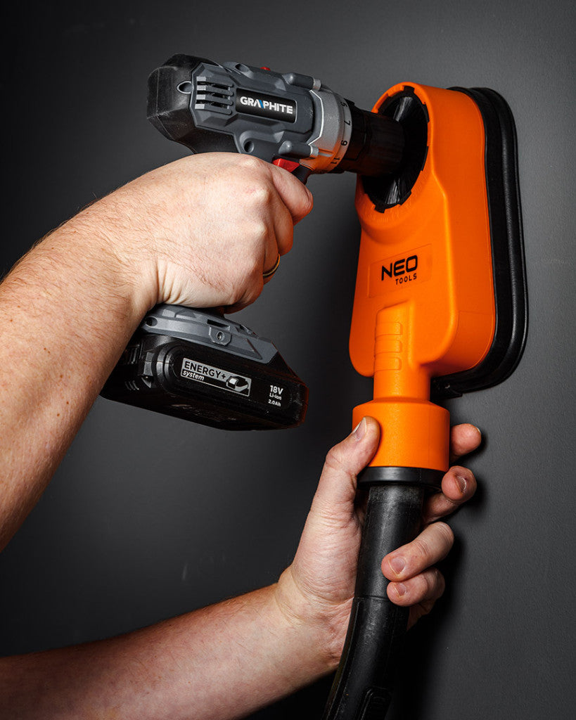 NEO TOOLS Porelszívó adapter fúráshoz, 70mm-ig, univerzális porszívócsatlakozóval 3 év garanciával 04-740