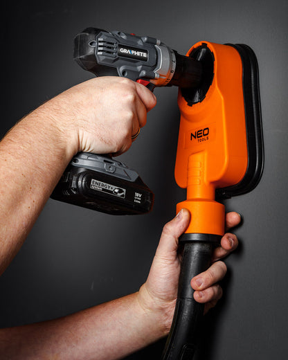 NEO TOOLS Porelszívó adapter fúráshoz, 70mm-ig, univerzális porszívócsatlakozóval 3 év garanciával 04-740