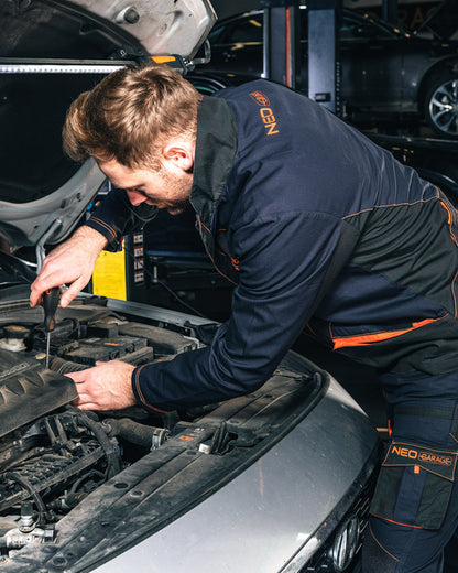 NEO TOOLS Munkadzseki, Garage, 100% pamut szakadásmentes szövet, 210g/m2, L 81-207-L