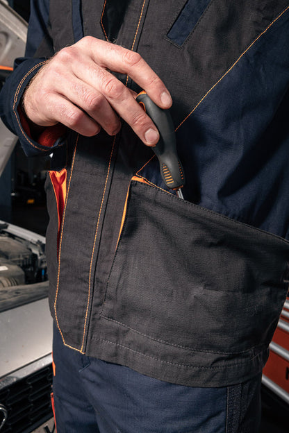 NEO TOOLS Munkadzseki, Garage, 100% pamut szakadásmentes szövet, 210g/m2, XL 81-207-XL