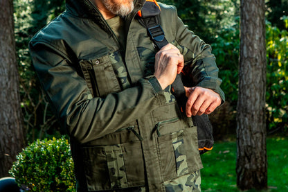 NEO TOOLS Terepmintás Munkavédelmi kabát CAMO, 60% pamut, 40% polyester, 255 g/m2, M 81-211-M