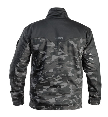NEO TOOLS Terepmintás Munkavédelmi kabát CAMO URBAN, 60% pamut, 37% poliészter, 3% elasztán, L 81-212-L
