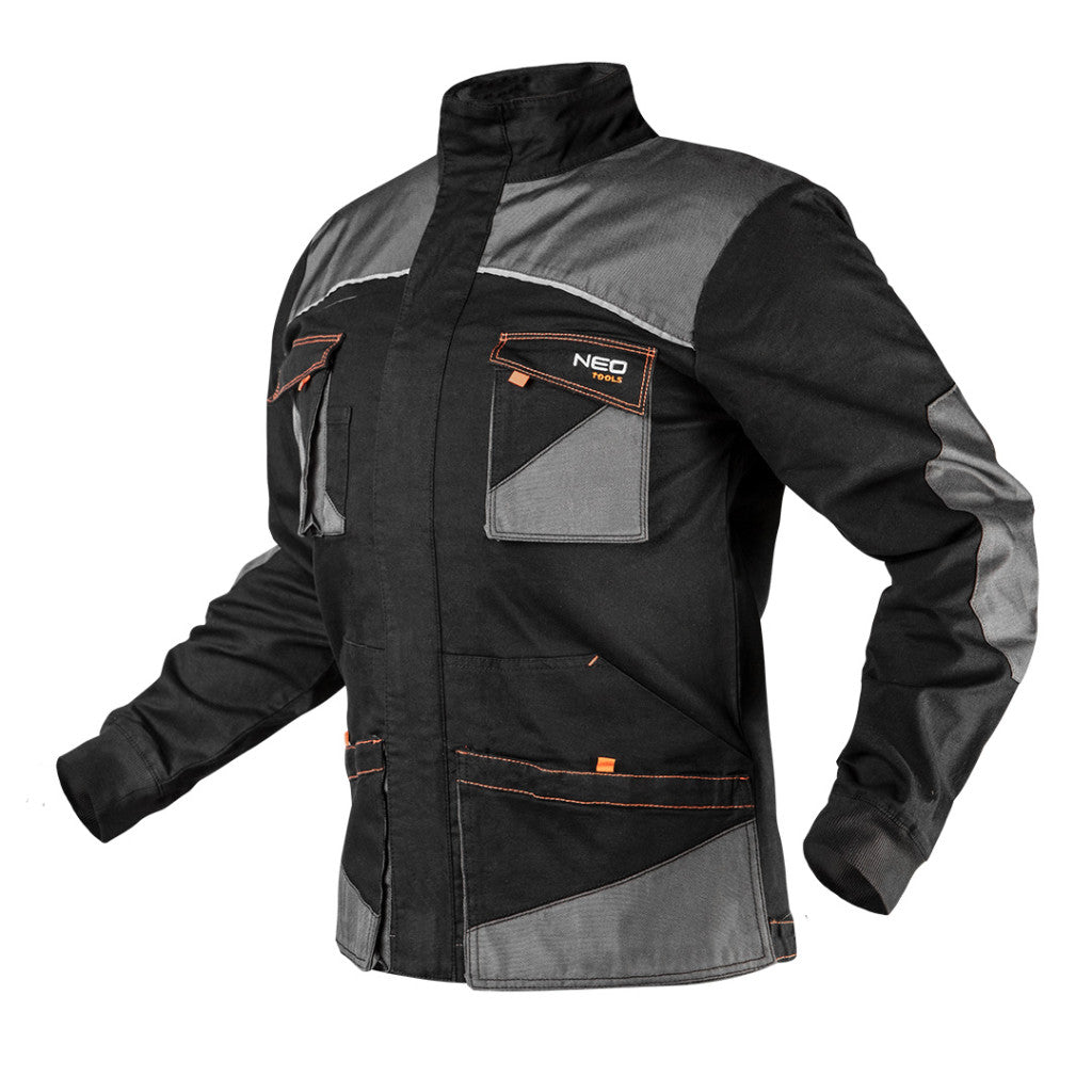 NEO TOOLS Karcsúsított(Slim fit) Munkavédelmi kabát, HD,, 60% pamut, 37% polyester, 3% elastane, 285 g/m2, L 81-218-L