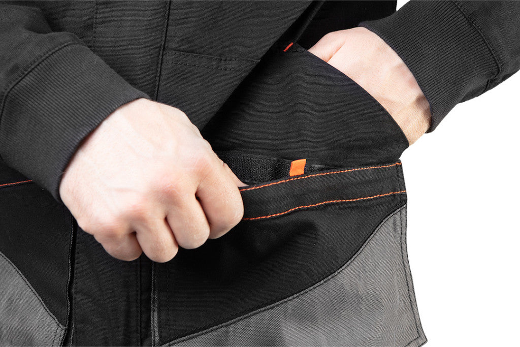 NEO TOOLS Karcsúsított(Slim fit) Munkavédelmi kabát, HD,, 60% pamut, 37% polyester, 3% elastane, 285 g/m2, XL 81-218-XL