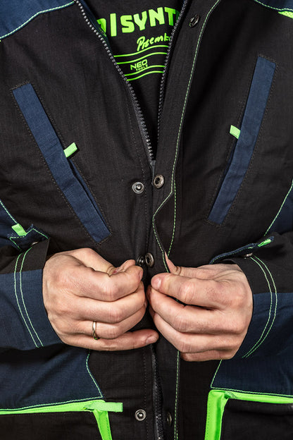 NEO TOOLS Munkadzseki, Motosynteza, 100% pamut szakadásmentes szövet, 210g/m2, XXXL 81-219-XXXL