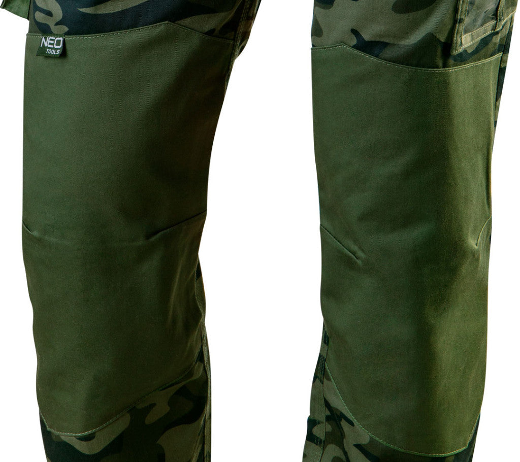 NEO TOOLS Terepmintás Munkásnadrág,CAMO, 60% pamut, 40% polyester, 255 g/m2, XXXL 81-221-XXXL