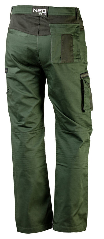 NEO TOOLS Olíva Munkásnadrág, CAMO, 60% pamut, 40% polyester, 255 g/m2, XL 81-222-XL