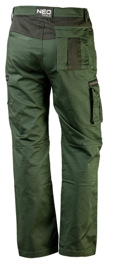 NEO TOOLS Olíva Munkásnadrág, CAMO, 60% pamut, 40% polyester, 255 g/m2, XXXL 81-222-XXXL