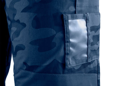 NEO TOOLS Munkanadrág tengerészkék terepmintás, Camo, Navy, 60% pamut + 40% poliészter, XS 81-223-XS