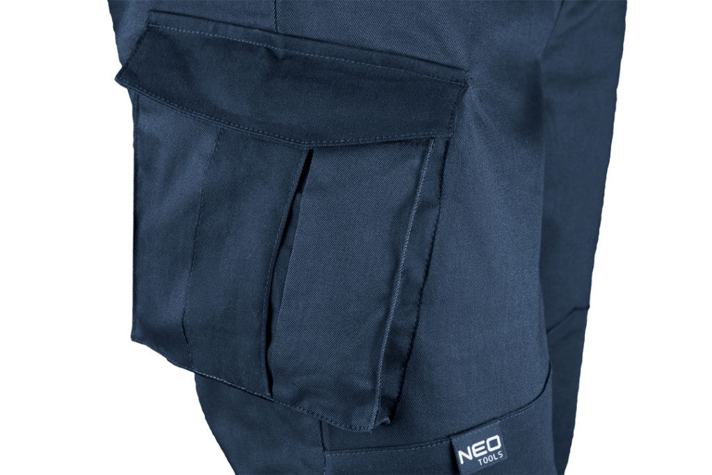 NEO TOOLS Tengerészkék Munkásnadrág, Navy, 60% pamut + 40% poliészter, XL 81-224-XL