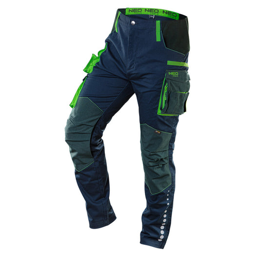 NEO TOOLS Munkásnadrág PREMIUM, 62% pamut, 35% polyester 3% elastane, XS 81-226-XS